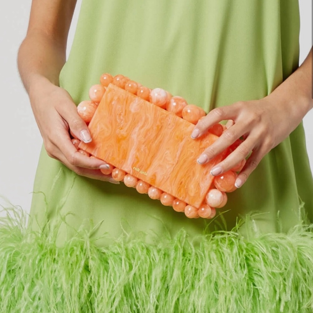 Cult Gaia Eos Clutch in Papaya
